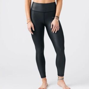 ZYIA Active Black Metallic Leggings